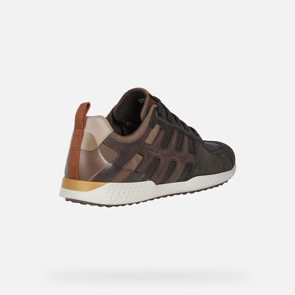 Geox Erkek Spor Ayakkabı Koyu Kahverengi - Snake.2 - KYJ-215846